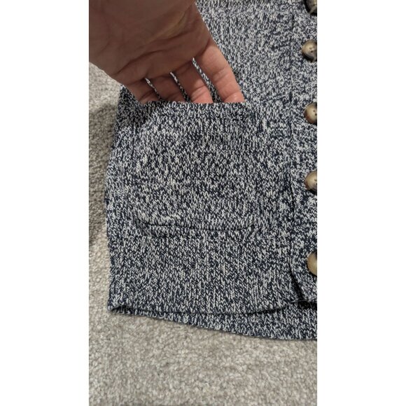 JCrew Crewcuts Boys Shawl Collar Cardigan Small 6-7 Sweater Cotton Blue White - Picture 6 of 11